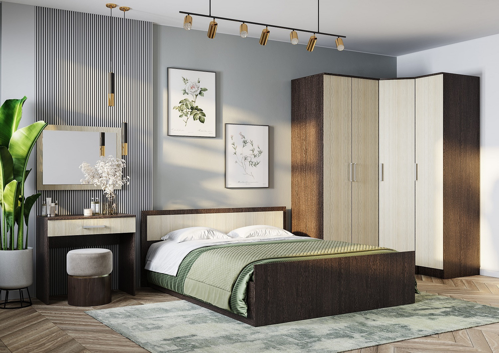 Кровать с реечным настилом Фиеста LIGHT 160х200, венге