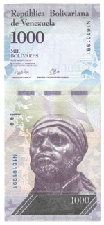 Venezuela, 1 000 Bolívares, 2017, UNC