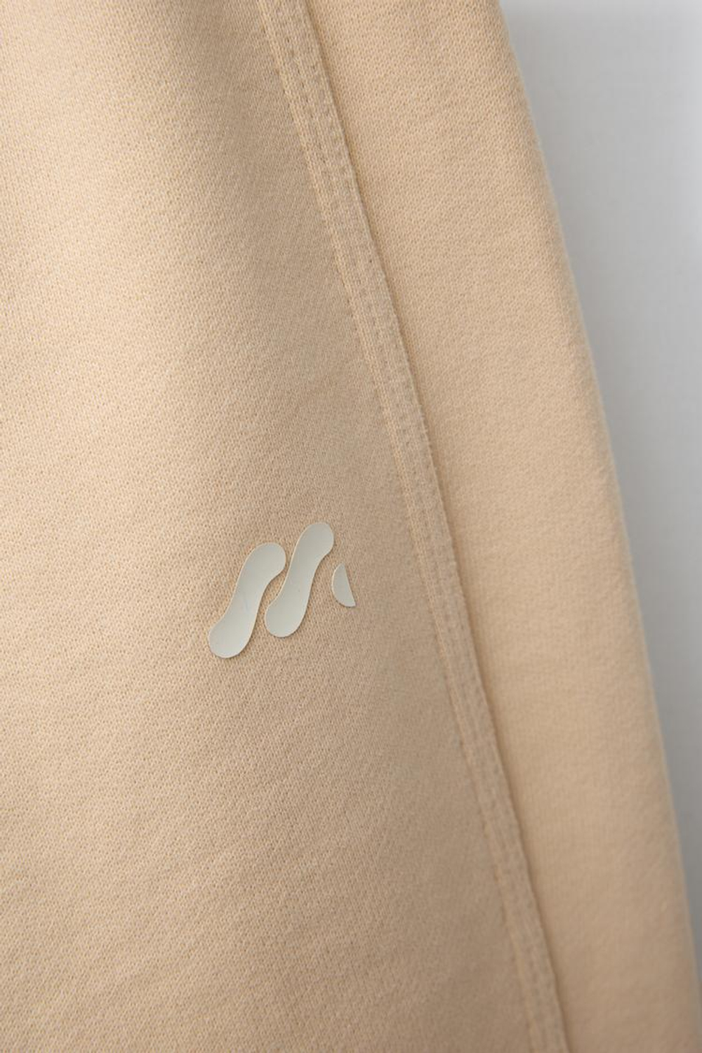 ZARA БРЮКИ-ДЖОГГЕРЫ ИЗ МЯГКОЙ ТКАНИ С ЛОГОТИПОМ, ЦВЕТ СЛИВОЧНОГО МАСЛА