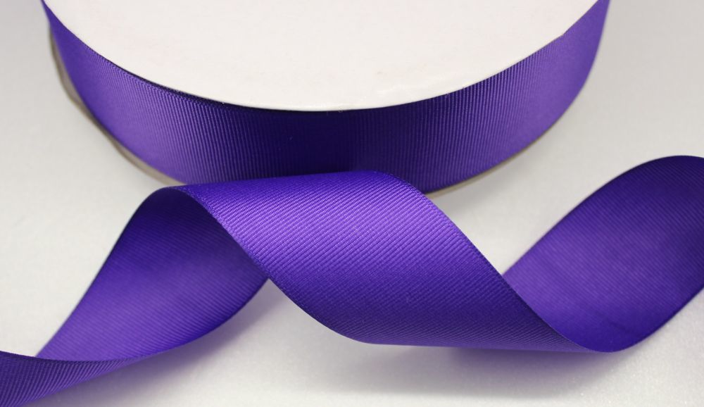 `Лента репсовая однотонная 38 мм, цвет: фиолетовый