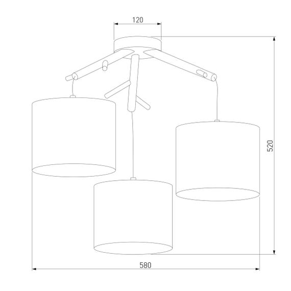 Подвесная люстра TK Lighting 6553 Albero White