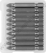 ЗУБР 10 шт, PZ2 50 мм, Кованые биты (26003-2-50-10)