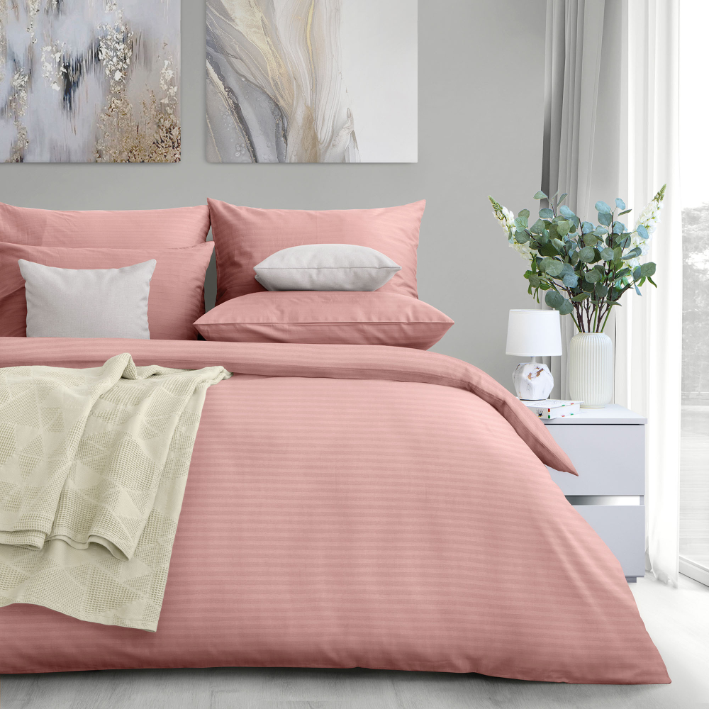 Комплект постельного белья Verossa Stripe Rouge ЕВРО с наволочками 50/70 и 70/70
