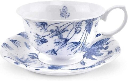 Portmeirion Чайная чашка Botanic Blue 170 мл с блюдцем