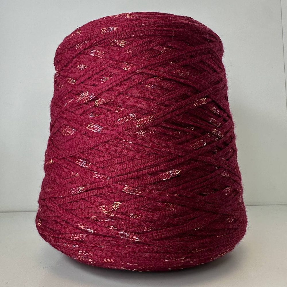 BETTY - Luxury Selection by Ri.Go; 93% меринос, 7% люрекс; 220м/100гр; col.3556, цвет: бордовый с цветными фрагментами