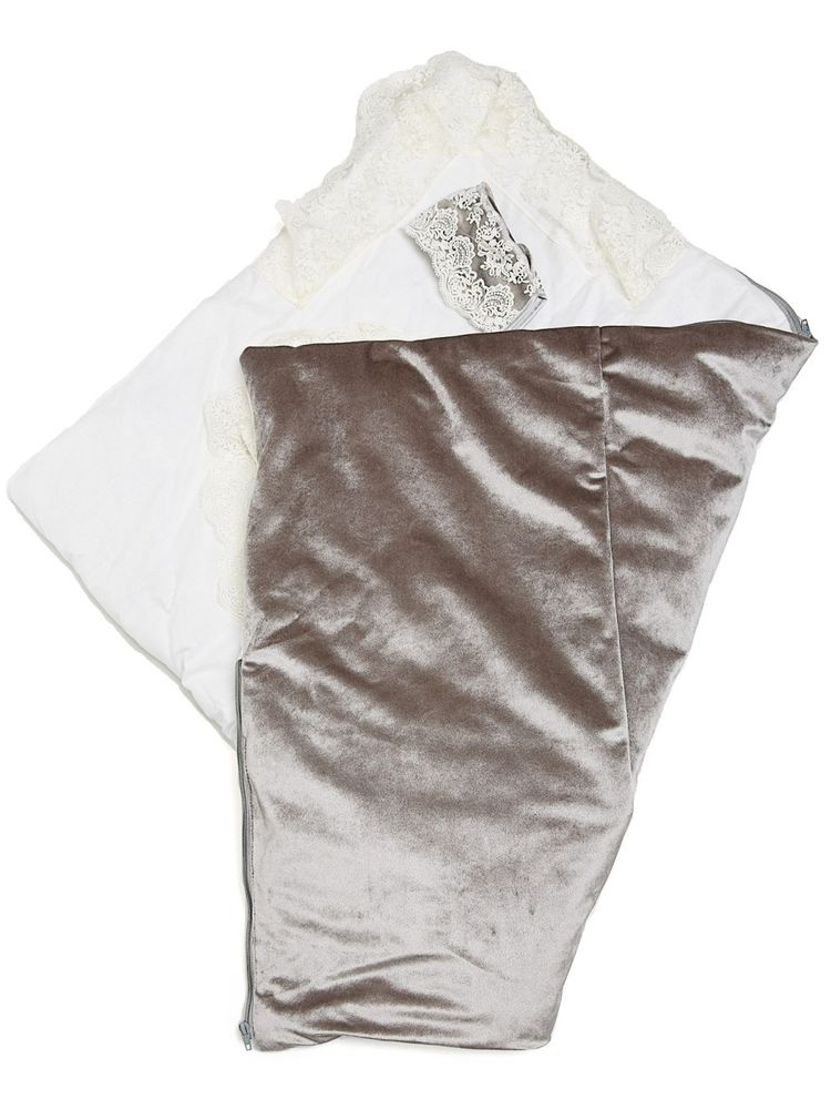Зимний конверт-одеяло на выписку &quot;Герцог&quot; с меховым кононом