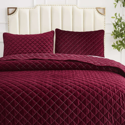 Покрывало 240x260 и 2 наволочки 50х70 Sofi De MarkO Мартин бордовое
