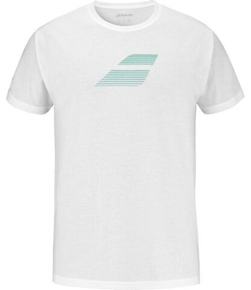 Мужская теннисная футболка Babolat Exercise Big Flag - белый