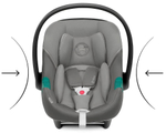 Коляска Cybex Priam IV Rosegold complete Aton S2 Lava Grey Base One 4 в 1 Leaf Green