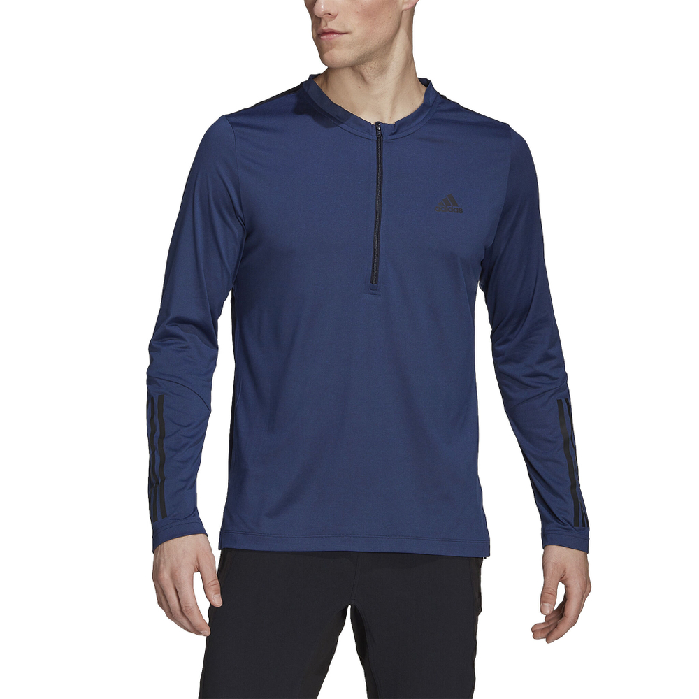 Мужское теннисное поло adidas Long Sleeve Men - Dark Blue