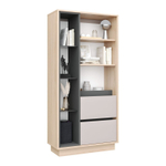 Модульная стенка в гостиную со шкафом Туя светлая/Кашемир Рэя 29х32х150 см