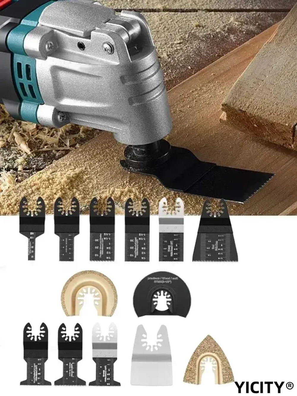 YICITY Набор насадки для реноватора пильные, пилки для реноватора, полотно пильное/ 13 штук