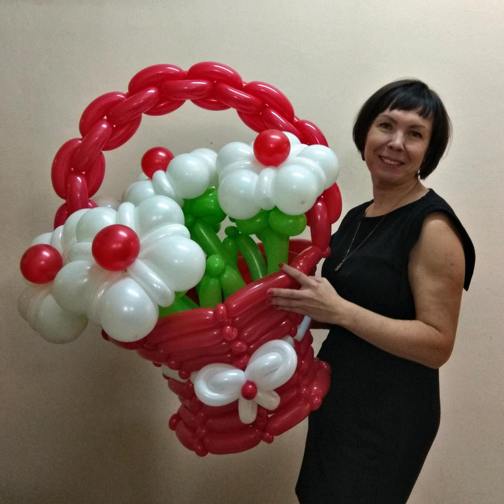 Корзина с цветами 001