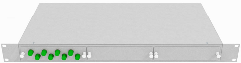 Кросс оптический стоечный  TopLAN КРС-Top-1U-08FC/A-OS2-GY