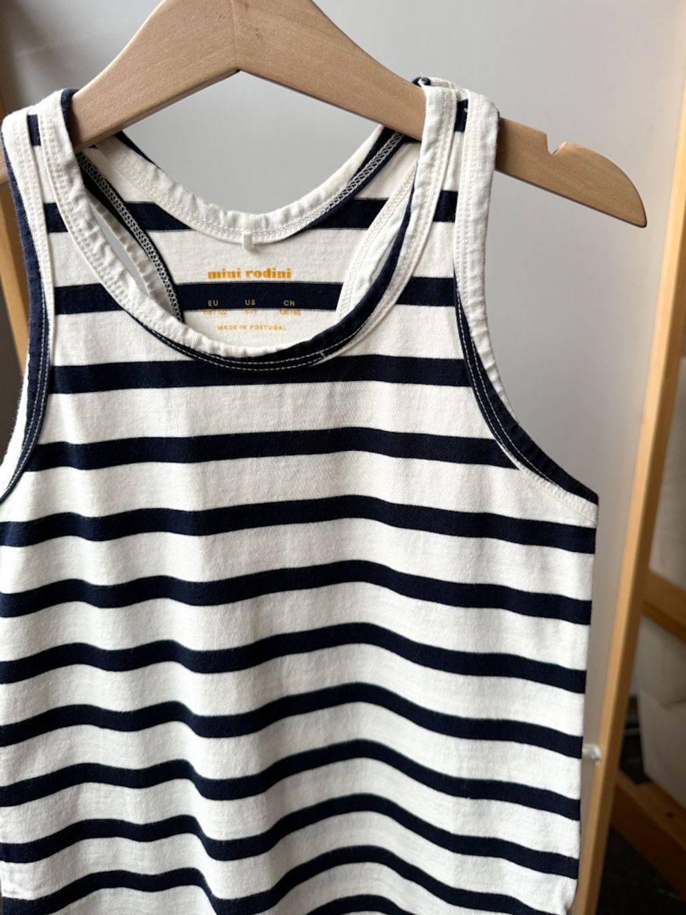 Хлопковое платье в полоску Mini Rodini, 116