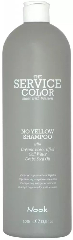 NOOK Шампунь-корректор для обесцвеченных волос  -Service Сolor NO YELLOW Shampoo,1000 мл