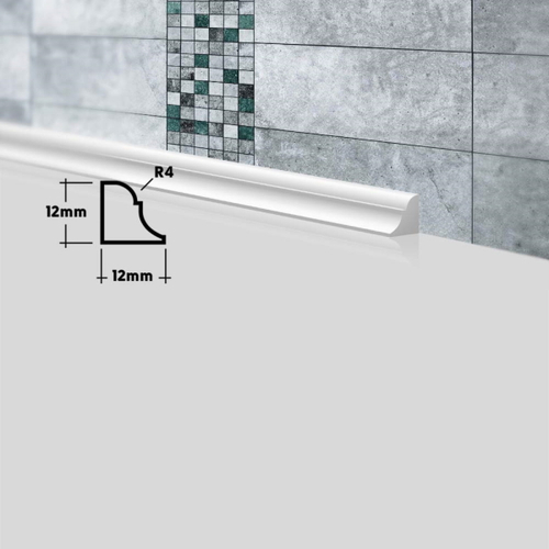 Бордюр акриловый ПФ12*** "BNV" 12*12мм Белый 1,8м на ванну