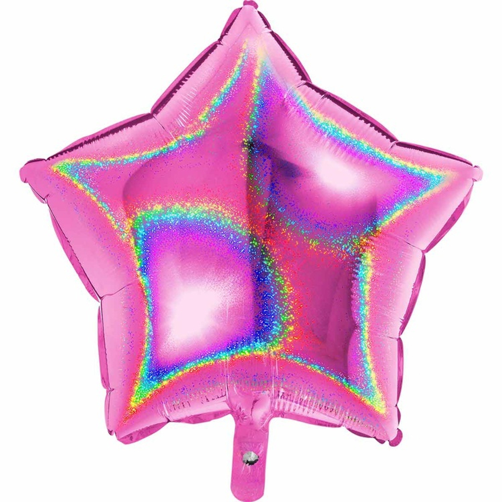 Фольгированная фигура, звезда, 18"/46СМ 18" Fuxia