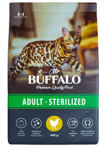 Mr.Buffalo 400г Sterilized Сухой корм для стерилизованных кошек Курица