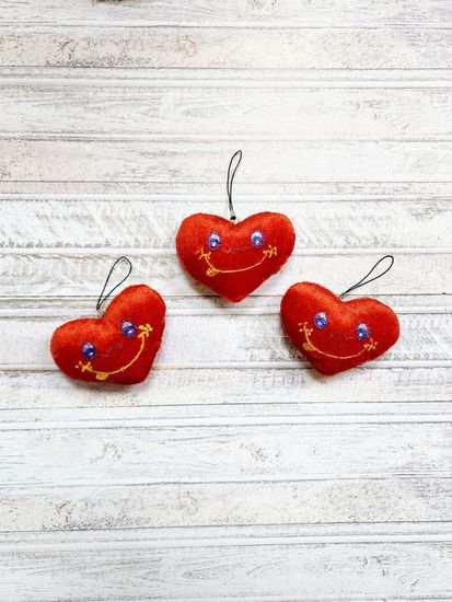 Сердечки мягкие 7 см, 3 шт