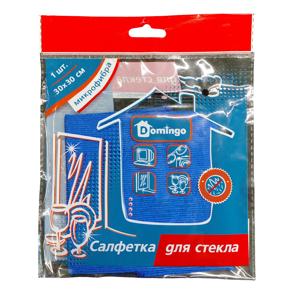 Салфетка для стекла 30,30см 1шт