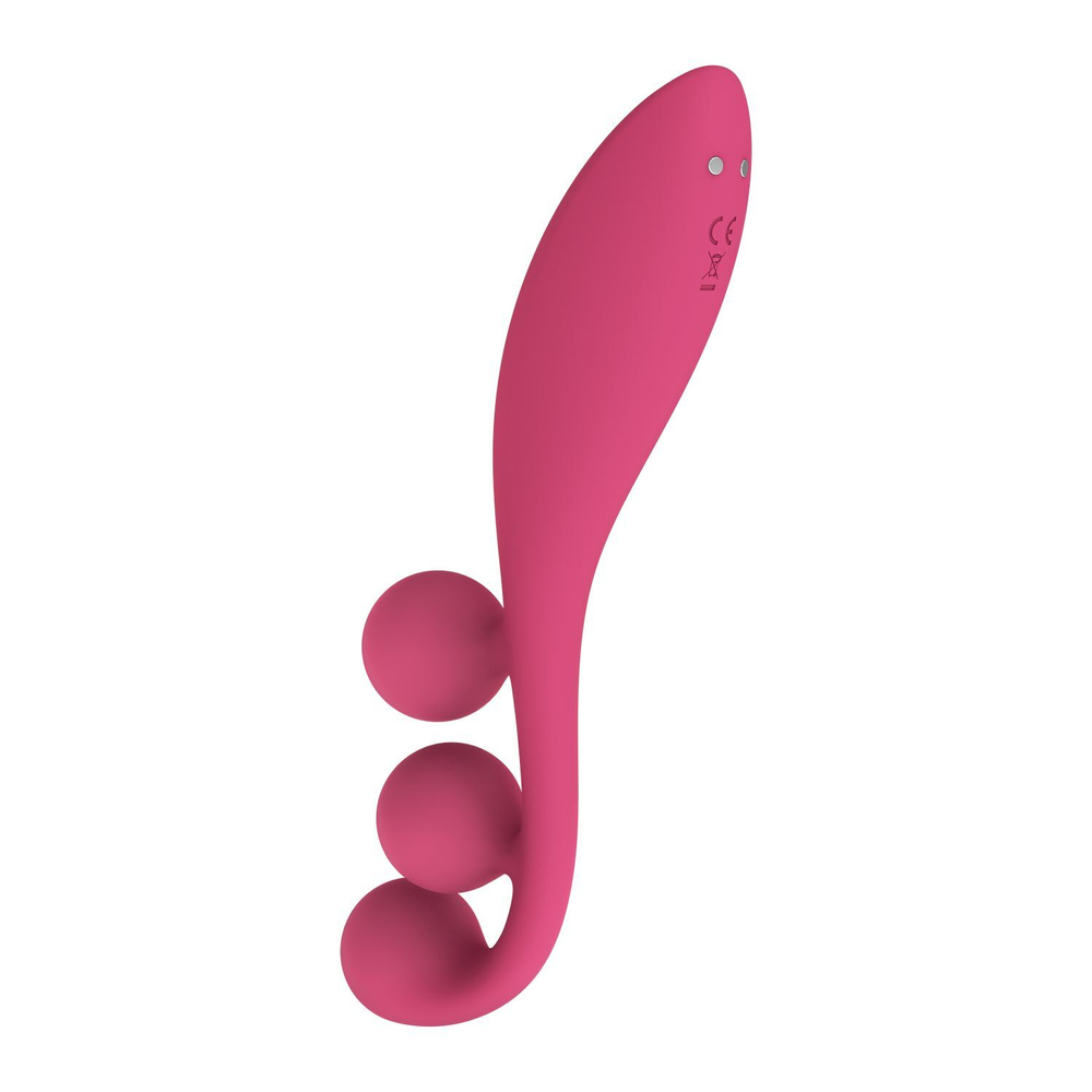 Тройной вибромассажёр Satisfyer Tri Ball 1, красный