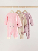 Комбинезон / Cлип для малышей Next E18-355, 3 шт., Розовый, Бежевый