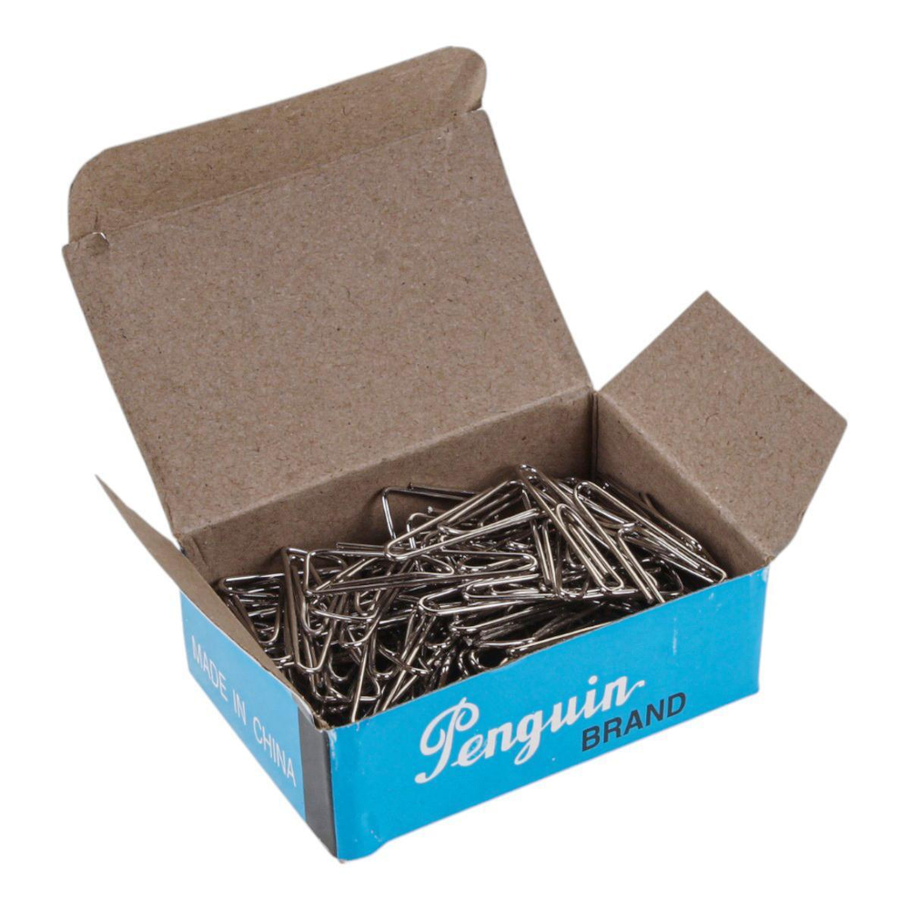 Скрепки треугольные 31мм 100 шт в картонной коробке