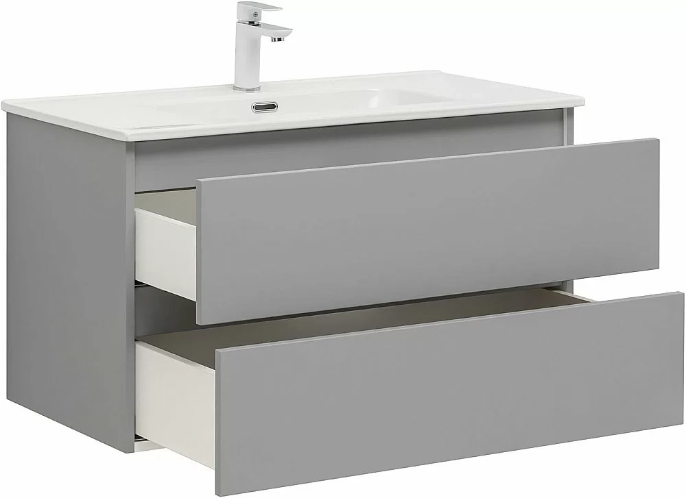 Тумба с раковиной Aquanet Вега 2.0 337962/330432 90 мисти грин