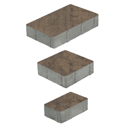 Тротуарная плитка СТАРЫЙ ГОРОД - Листопад гладкий Шелковица, комплект из 3 видов плит