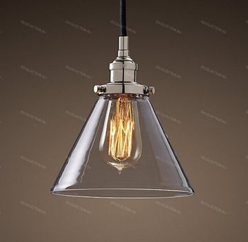 replica  20TH C. FACTORY FILAMENT CLEAR GLASS FUNNEL Restoration Hardware