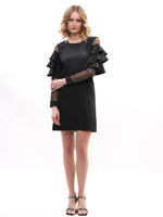 Платье с воланами на рукавах