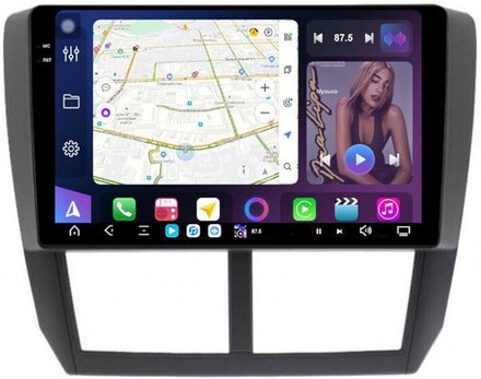 Магнитола для Subaru Forester 3 2008-2013, Impreza 3 2007-2011 - FarCar GX062M монитор 9.5" 2K QLED на Android 14, TS20, 6+128Гб, CarPlay, 4G SIM-слот