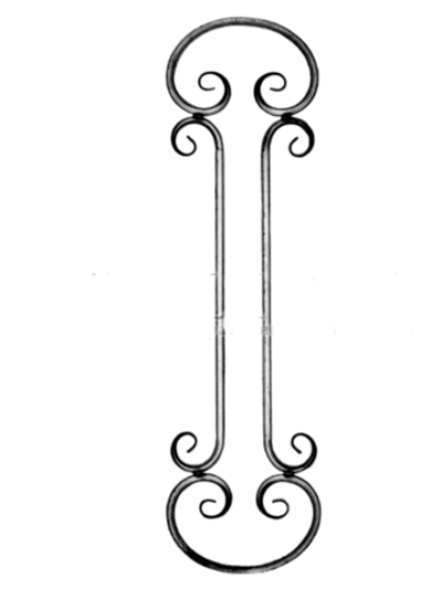 Балясина сталь 860х245мм, 1 шт.