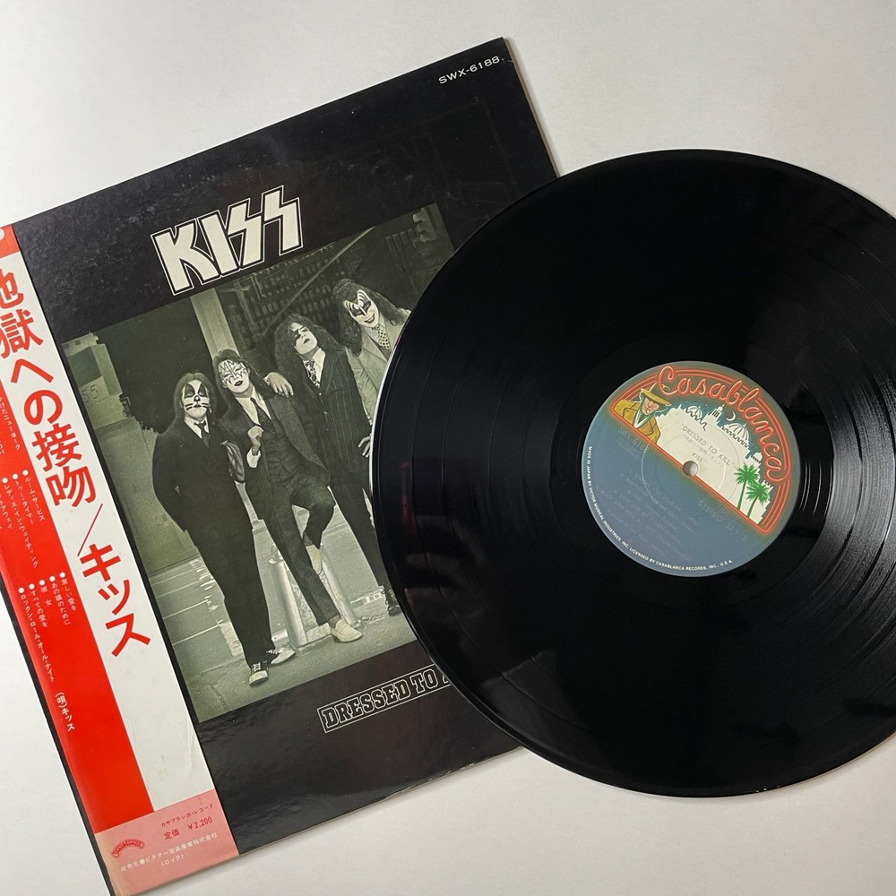 Винтажная виниловая пластинка LP Kiss Dressed To Kill (Japan 1975) (Obi) Ladies In Waiting