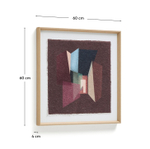 Многоцветная картина Veluni из переработанной бумаги 60 x 60 см