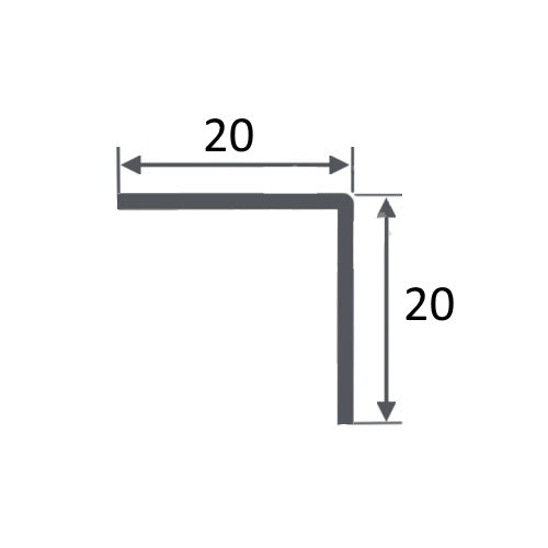 Угол 20*20мм "DO-4" 2,7м Венге (30) ламинир. алюм.