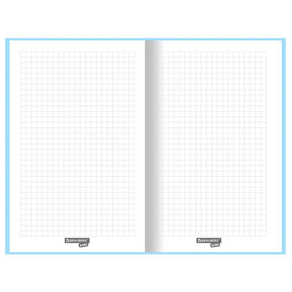 Блокнот А5 (134х206 мм), 80 л., твёрдый, клетка, выборочный лак, BRAUBERG KIDS, "Единорожки", 114426