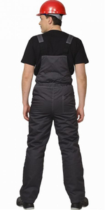 Костюм Темно-серый с серым куртка, полукомбинезон