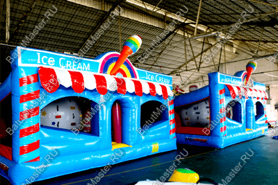 Коммерческий надувной батут "Мороженое" 6*6*3.5 м