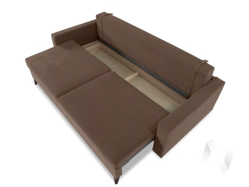 Диван прямой Фидэль (БД) Modus 05 (велюр светло-коричневый)