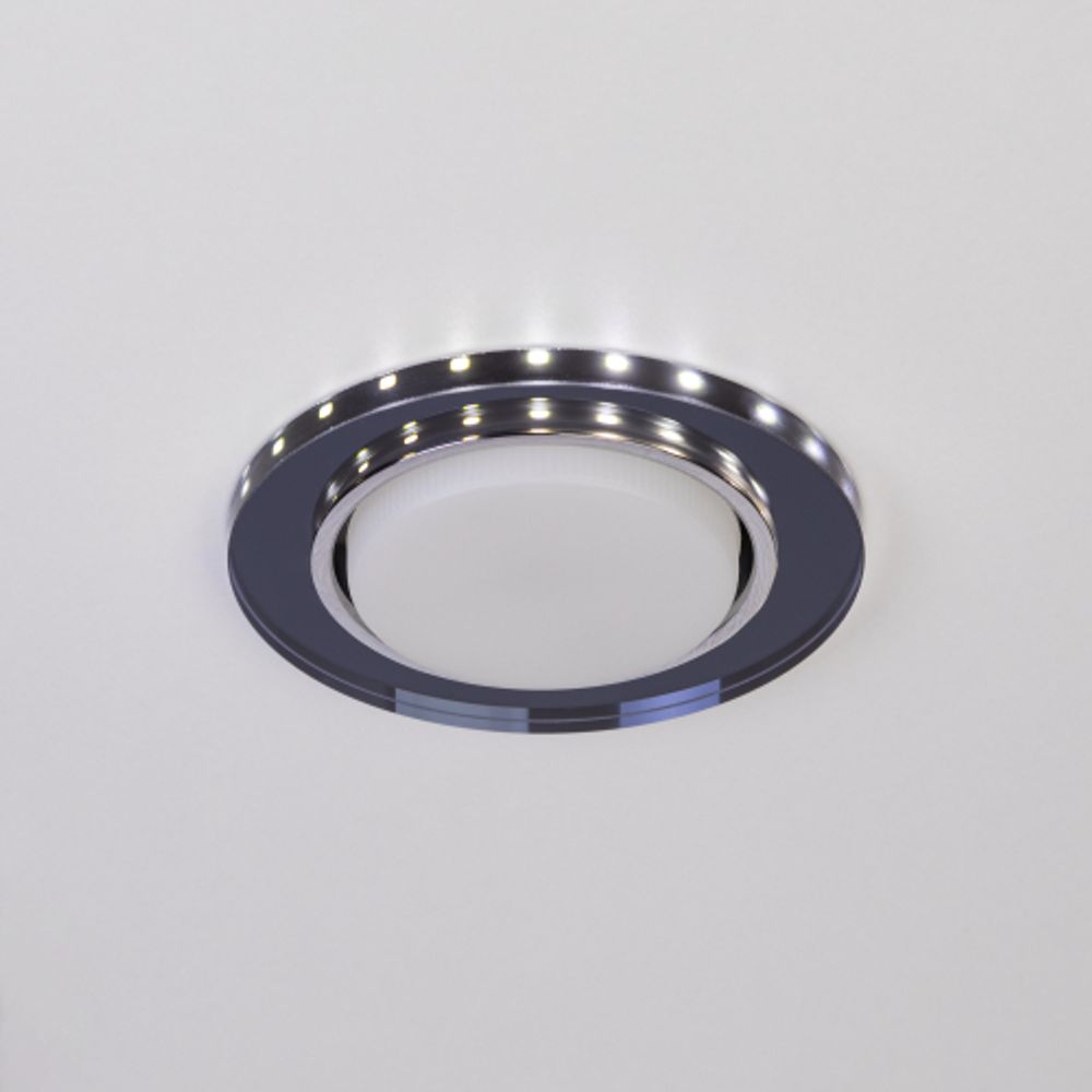 Встраиваемый светильник со светодиодной подсветкой ЭРА DK LD51 BK GX53 черный | Встраиваемые LED светильники