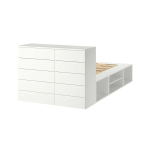 Каркас кровати с 10 ящиками - IKEA PLATSA, 200х140 см, белый, ПЛАТСА ИКЕА