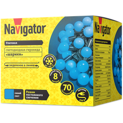 Гирлянда Navigator 61 839 NGF-B02-70B-10-8m-230-BL-IP44