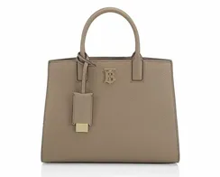 Кожаная сумка Burberry Mini Frances бежевый