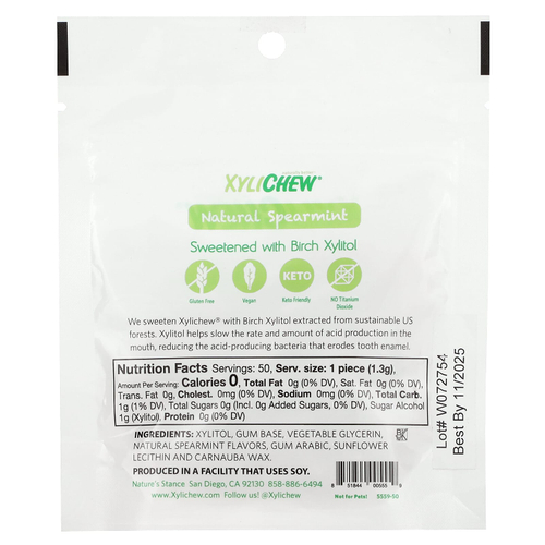 XyliDENT, Xylichew, натуральная кудрявая мята, 50 шт., 65 г (2,29 унции)