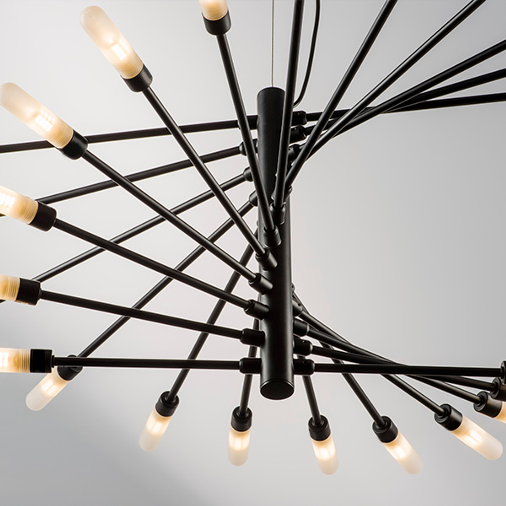 733247 Люстра RAGNO 24х40W G9 ЧЕРНЫЙ МАТОВЫЙ