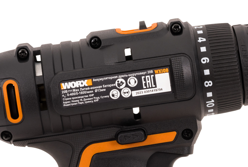 Дрель-шуруповерт аккумуляторная WORX WX108.9