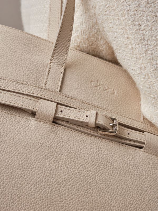 Кожаная сумка Rumi DBR 31152 светлый крем