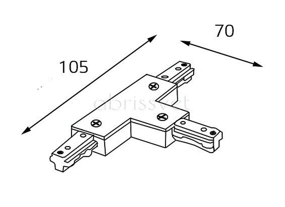Соединитель T-образный для треков Italline WSO WSO 76 white